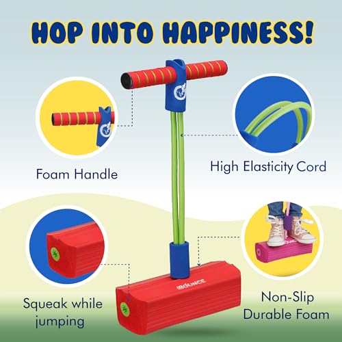 Image of New Bounce Pogo Stick for Toddlers, Foam Jumper, Ages 3+ | Foam Jumper, Age 3,4,5,6,7,8, Outdoor Jumping Toys, Birthday Gift for Toddler Girls and Boys