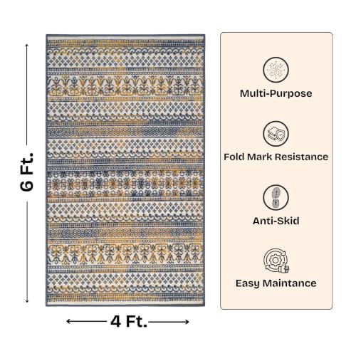 Image of Anti Slip Backing Soft Washable Anti Skid Rug for Bedroom, Living Room & Hall Home Decor