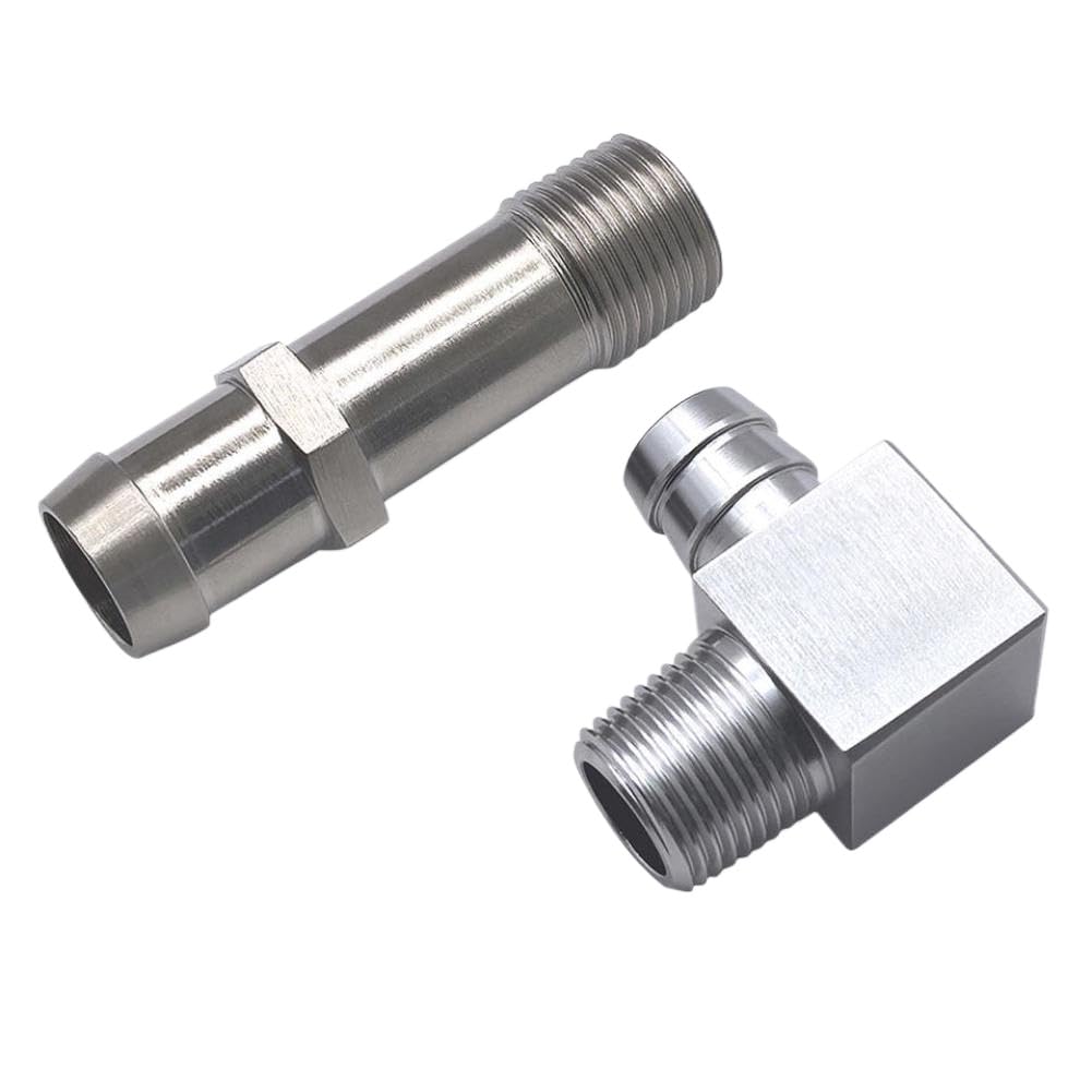 Jieyo Onecolor Aluminum 90 Degree Inlet Heater Hose Fitting With 3/4 Inch Pump And 5/8 Inch Hose Connections For Model 4530