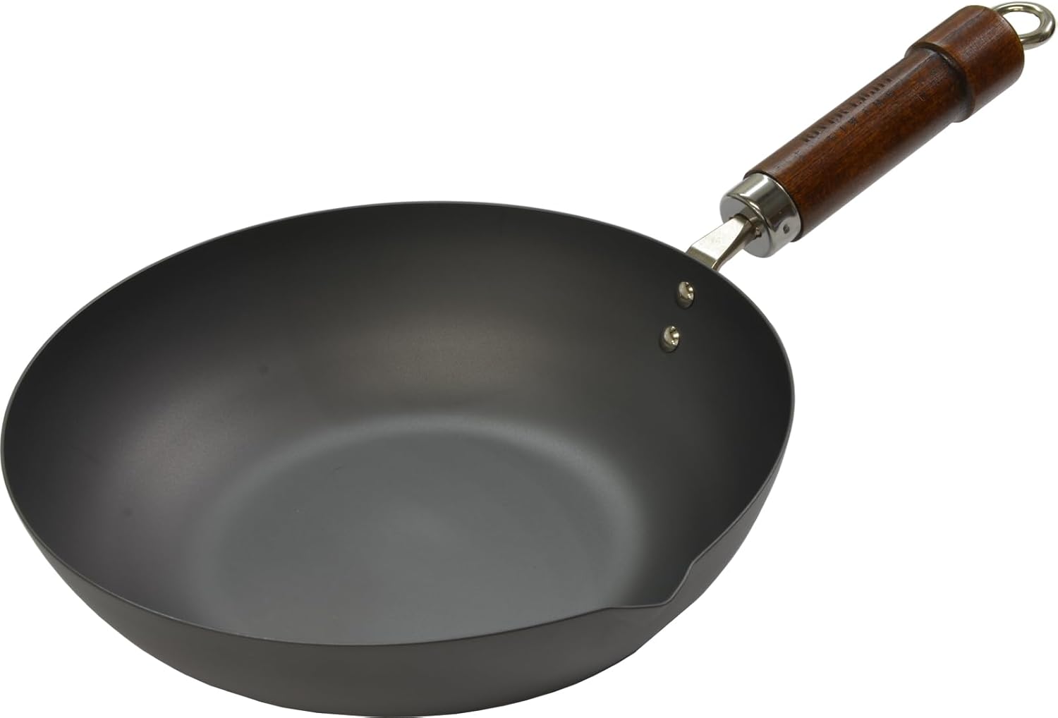 Riverlight KU1428 Ultra Japan Frying Pan, Deep Frying Pan, 11.0 inches (28 cm), Iron Nitride, IH Compatible, Rust Resistant, Wok, Made in Japan