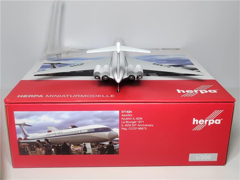 Amazon | Herpa 1/200 完成品 Aeroflot Ilyushin IL-62M Le