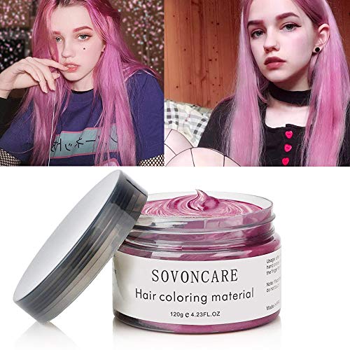 Hair Color Wax Hair Dye Wax Temporary Hair Dye Cream Fashion Modeling Mud DIY Hairstyle Dye Pomade Professional Styling Wax for Date, Party, Halloween