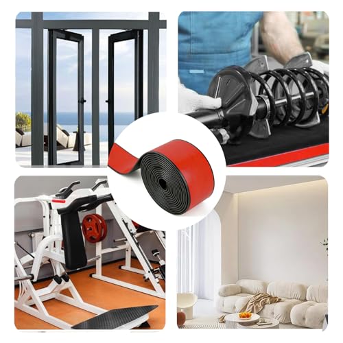 Gummistreifen Selbstklebend, (20mm x 2mm x 3m) Vollgummi Gummiprofil, Antirutsch Gummistreifen, Neopren Gummimatte Gummiplatte