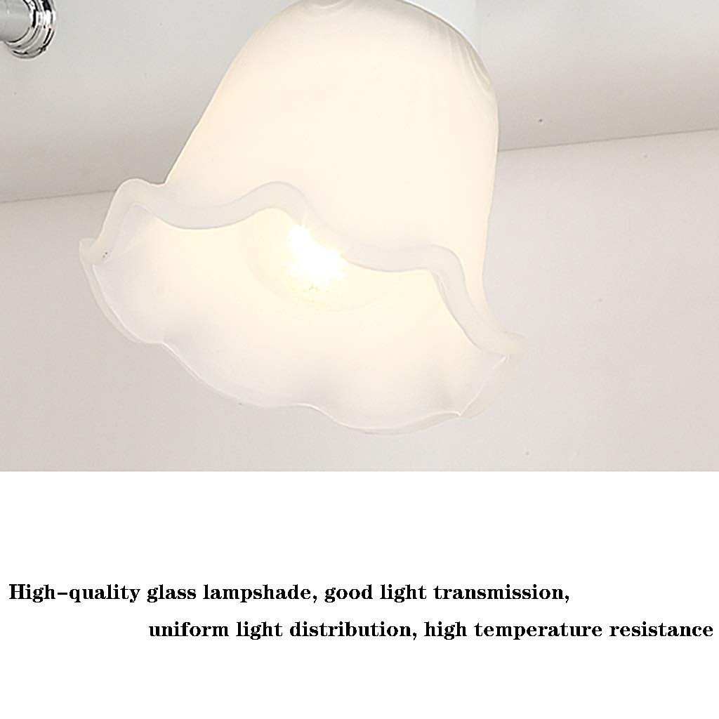 Lustro próżne w łazience, wodoodporna lampa anty-mgła lampa lampy lampy opatrunkowej(Warm light,White-Three heads)