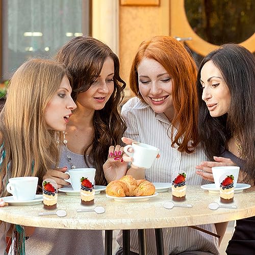 Merkaunis ZJB-614 50Pcs Plastic Dessert Bowl, 3Oz, Clear, Disposable, Round thumb #6