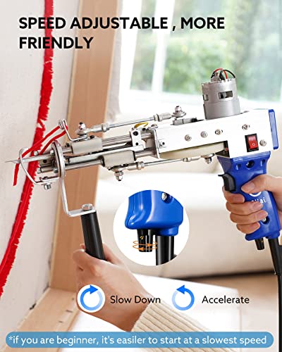 Tufting Gun Cut Pile And Loop Pile 2 In 1, Riiai Rug Tufting Gun Machine With Starter Kit, Speed Adjustment And 360°Handle, Rug Maker Carpet Gun For Rug Making, Beginners #TOP4