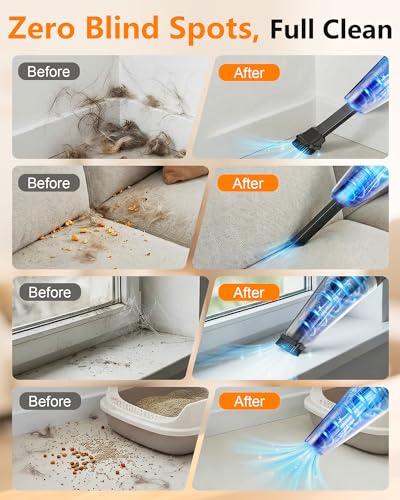 Image of 15-Min Fast Cleaning 120㎡ Room Handheld Vacuum Cordless: 18-36 Mins Runtime