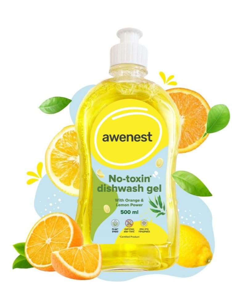 awenest No-Toxin Plant Based Dishwash liquid Concentrate | Orange and Lemon | No Toxins | Baby and Pet friendly Natural Organic Herbal Gel (B0CB1Q8D58) Amazon Price History, Amazon Price Tracker