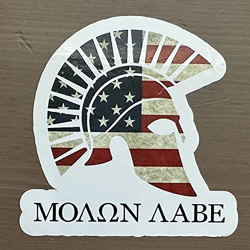 Decals American Flag Greek Spartan Sticker Decal Notebook Car Laptop