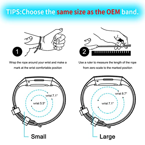 Image of Waterproof Bands for Fitbit Charge 3 / Charge3 SE, Wristbands for Women Men Small Large