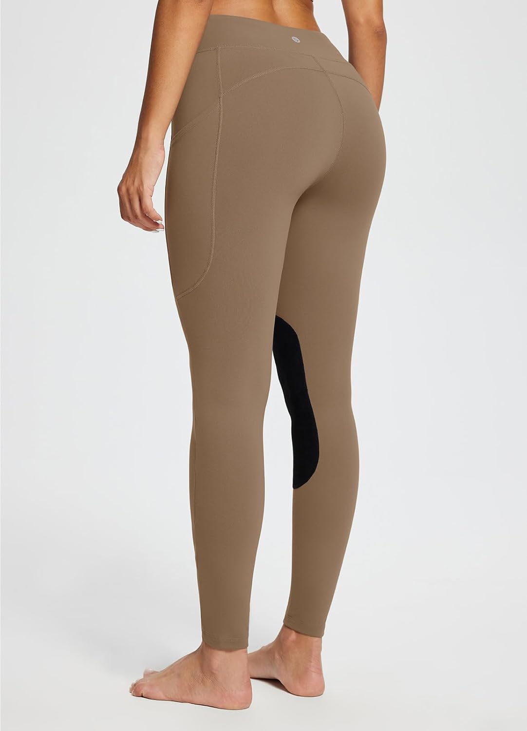 baleaf Women's Winter Horse Riding Pants Fleece Breeches Knee-Patch Equestrian with Pockets Tights Horseback Leggings