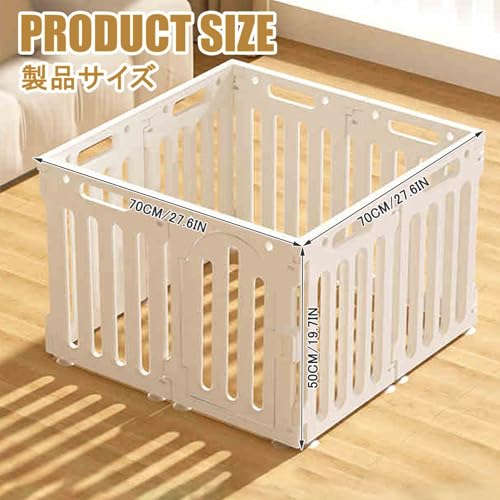 Parc pliable robuste pour chiots et petits animaux, enclos d'exercice portable avec porte - 3