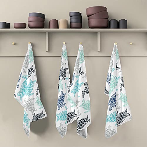 Susiyo G265522918P598C638S1305 Kitchen Dish Towels, Sea Turtles Kitchen Towels Set Of 4 Super Soft Absorbent Dish Towels Set Microfiber Polyester Kitchen Dish Cloths Decorative Tea Towels thumb #3