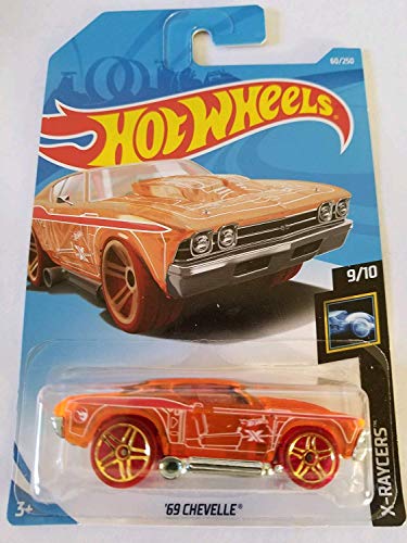 Hot Wheels 2019 Treasure Hunt X-Raycers 9/10 - '69 Chevelle (Orange)