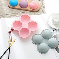 Vista 3 de 2 moldes de silicona esférica, molde de silicona de 4 cavidades, molde de chocolate de gelatina de caramelo, moldes para hornear galletas sándwich