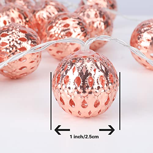 Vigdur 2 Pack Moroccan - 40 Leds Globe String Lights,Decorative Diwali Lanterns Lights Battery Powered With Timer Ramadan Decoration For Indoor Bedroom Party Wedding Decor,Total 20Ft #TOP3