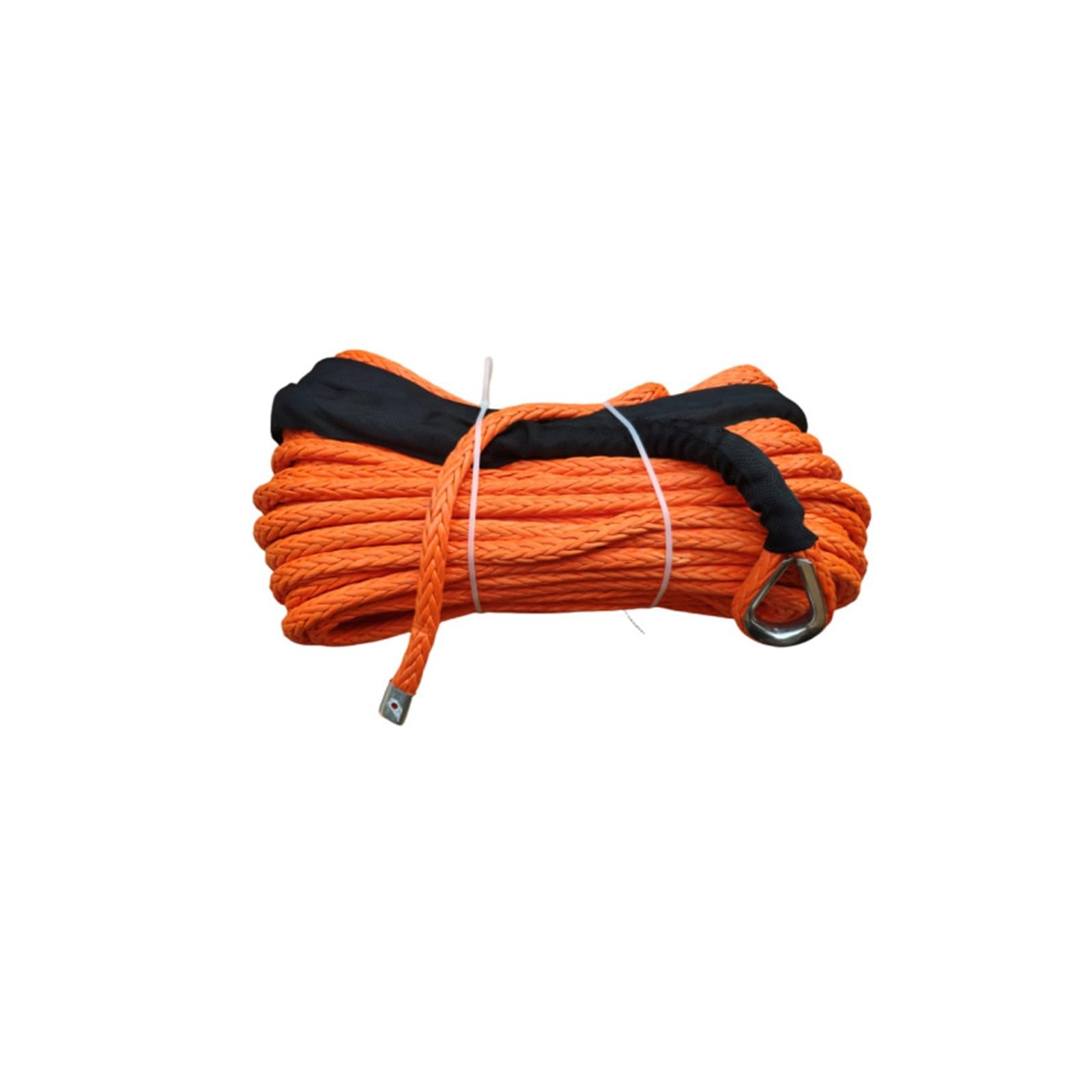 Kable wciągnięte w górę， 14 mm x 40 m wielokolorowa syntetyczna lina wyciągarki, osłona termiczna do quadów, UTV, samochodów ciężarowych 4x4(Grey)