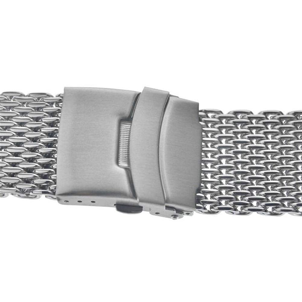 Uhrenarmband Silber 18mm/20mm/22mm/24mm Edelstahl Mesh Band Metallarmband für