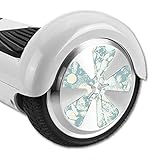 Skin Compatible with Self Balancing Mini Scooter Hover Board Wheels – Blue Seashells | MightySkins Protective, Durable, and Unique Vinyl Decal wrap Cover | Easy to Apply, Remove | Made in The USA
