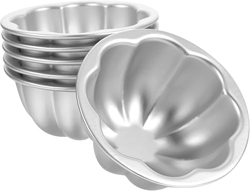 Hemoton Moldes para tartas de yogur para hornear, 6 unidades, antiadherentes, moldes para hornear multifunción, moldes para magdalenas, moldes para