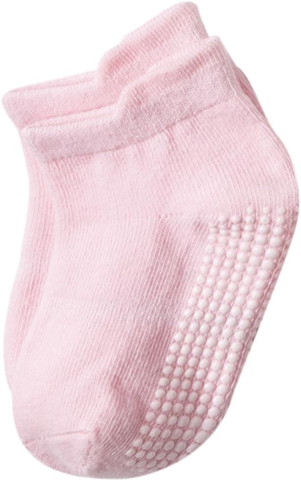 Toddler Socks for Boys and Girls - Non Slip Baby Socks - Breathable Low Cut Anti Skid Socks for Kids