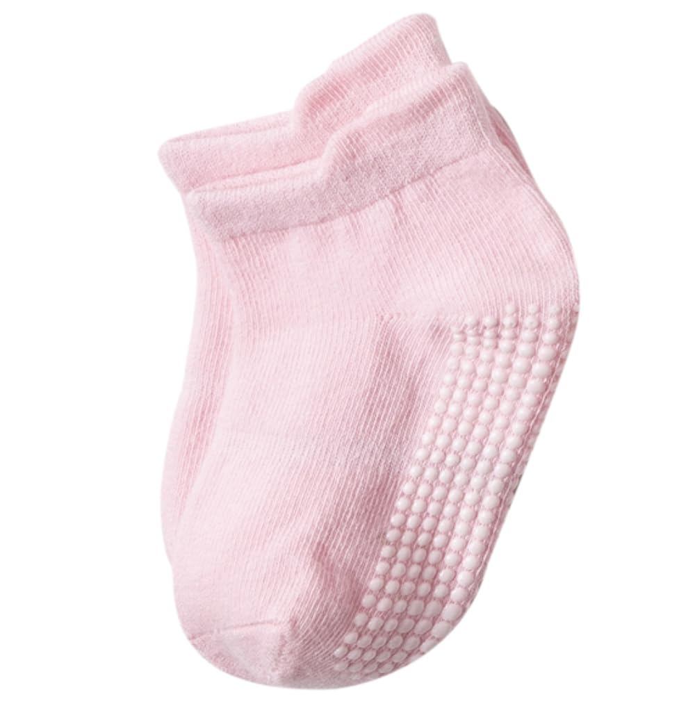 Toddler Socks for Boys and Girls - Non Slip Baby Socks - Breathable Low Cut Anti Skid Socks for Kids