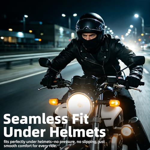 LONGKING Sturmhaube,Skimaske,Balaclava für Damen und Herren–UV-Schutz,Winddicht Warm,Motorradfahren,Snowboarden für Radfahren Outdoor Sports,Schwarz