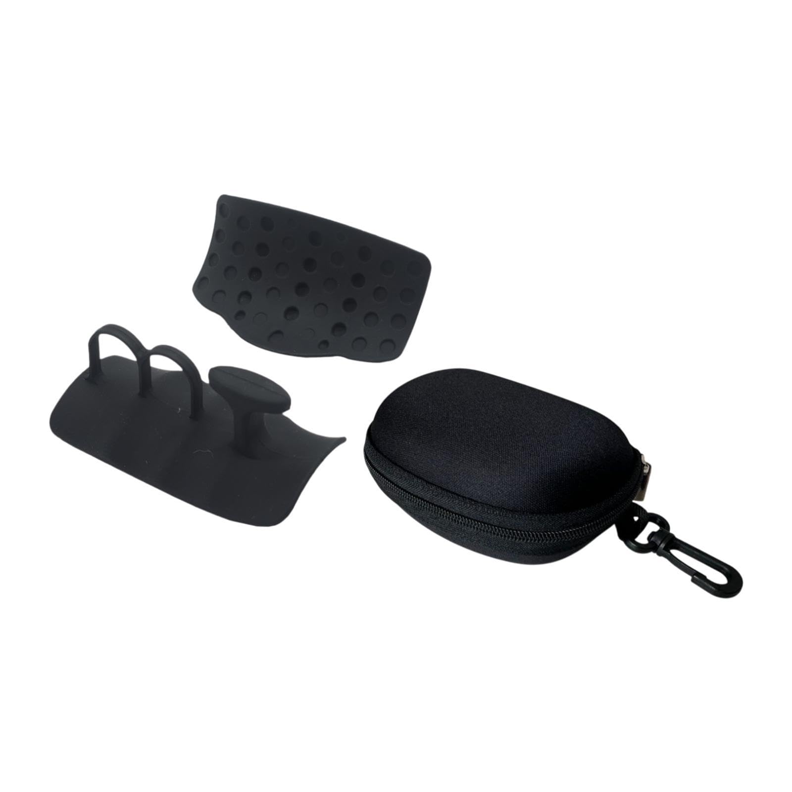 Vaveren 2Pcs Weight Lifting Grips Hand Protection for Adults Fingerless Non Slip Portable Gym Grips Barbell Bar Pads for Calisthenics, Black