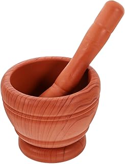FUNOMOCYA 1 Juego triturador de ajo prensa de patatas mortero de ajo herramienta para hacer puré de ajo pesado ajo manual molino pimienta molino de pimienta especias majadero el plastico