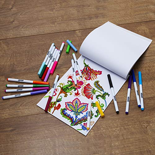 abeec Set of 100 Assorted Felt Tips for Kids 3+ - 20 Different Coloured Pens in a Box – Colouring Set for Arts and Crafts Supplies - Image 2