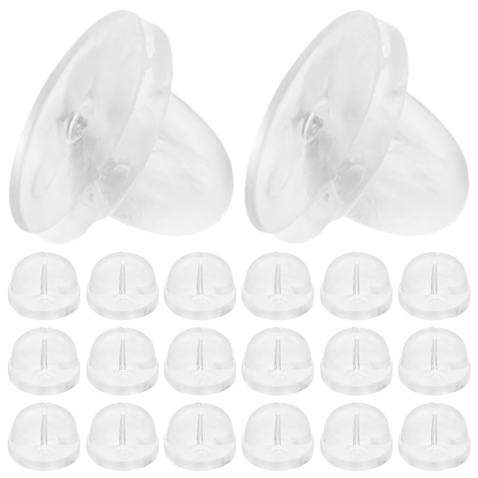 KALLORY 100Pcs Transparent Pin Backs Durable Pin Backings for Brooches DIY Jewelry Making Lightweight and Portable Craft Accessories for Hats Badges and Clothing