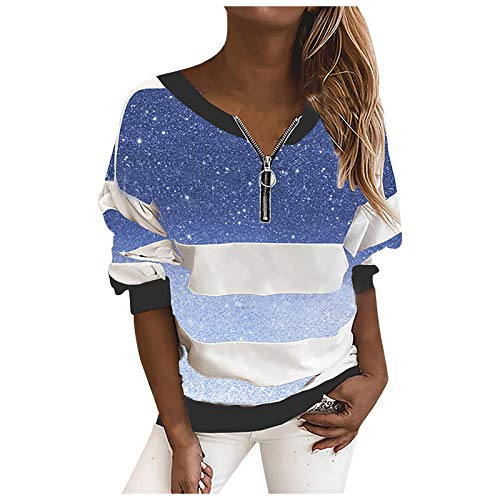Hoddies Frauen Damen Pullover blau Hoodie Damen t-Shirts für Damen...