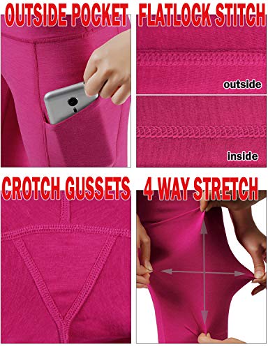 image for ODODOS Women's High Waist Yoga Pants with Pockets,Tummy Control,Workou