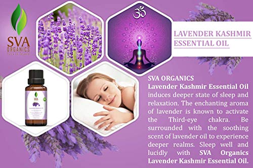 Sva Kashmir Lavender Essential Oil 1/3 Oz 100% Pure Natural Premium Therapeutic Grade For Diffuser, Aromatherapy, Skincare, Haircare, Soaps And Candles #TOP4