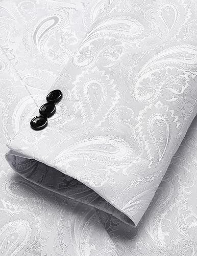 image for COOFANDY Mens Floral Tuxedo Jacket Paisley Shawl Lapel Suit Blazer Jac