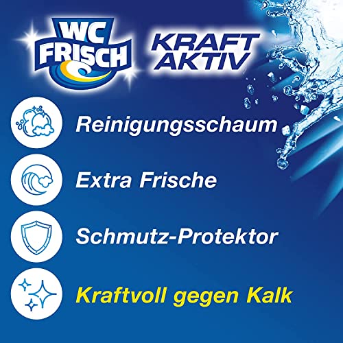 WC FRISCH WC Reiniger Gel Ozeanfrische (750 ml), WC Reiniger mit Lufterfrischer-Effekt, Toilettenreiniger sorgt für hygienische Frische, mit 4-fach Aktivstoff-Kombination 4