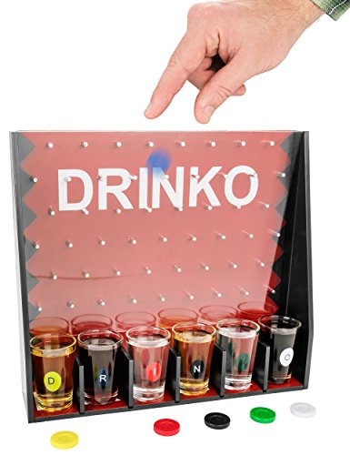 Drinko Drinking Game - Fairly Odd Novelties - Fun Social Shot Glass Party Game For Groups / Couples, Multicolor, One Size #TOP1