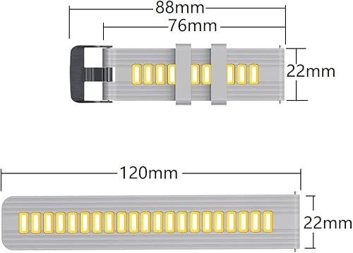 Miniatura 3 de 22mm Smart Watchband Straps For Samsung Galaxy Watch 345mm46mmGear S3 Frontier Silicone Bracelet