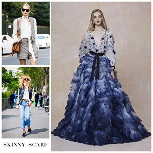 Silk Skinny Scarf Headband Solid Color Satin Scarf Neckerchief Wrist Ribbon Scarf Cosplay Accessory 1 or 2PCS4