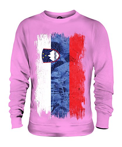 Sweat Slovénie Grunge Candymix pour homme et femme en coton