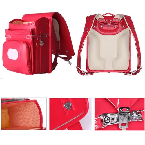 Star-Wind randoseru automatic Lock Japanese school bags for girls boys Senior PU leather light weight Rain Cover4