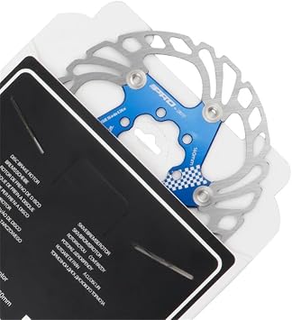 Bicycle brake disc 140mm 160mm 180mm 203mm rotor MTB road bike fold bike cool disc float rotor cable pull and hydraulic disc brake blue, 140mm