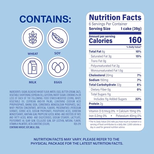 Image of Entenmann's Pound Mini Snack Cakes, 6 individual packs, (1.38 oz each), 8.25 oz Multipack