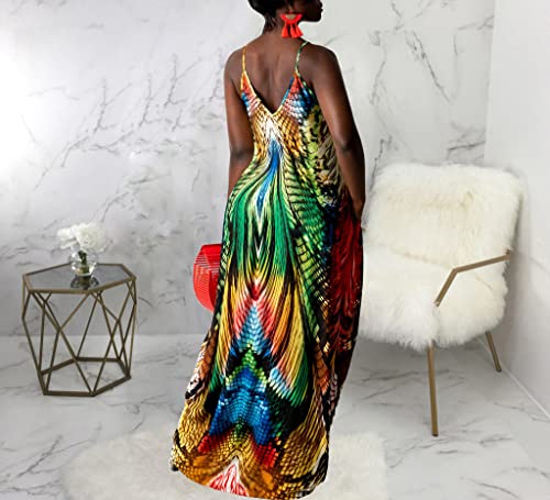 Image of SheKiss 2026 Women's Casual Summer Floral Long Maxi Dresses Floor Length Sleeveless Plus Size Sundresses