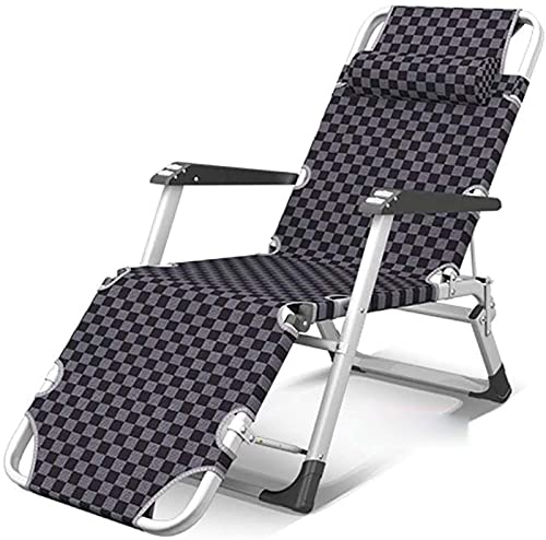 Chaises longues de camping en métal robuste et transat imperméable de jardin - 2