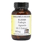 Barlowe\'s Herbal Elixirs Fadogia Agrestis Extract - 60 600mg VegiCaps - Stearate Free, Glass Bottle!