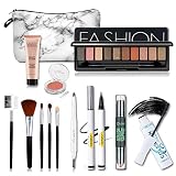 All in One Makeup Kit For Women, 10 Colors Eyeshadow Palette, BB Cream Foundation, Blush, 5PCS Makeu