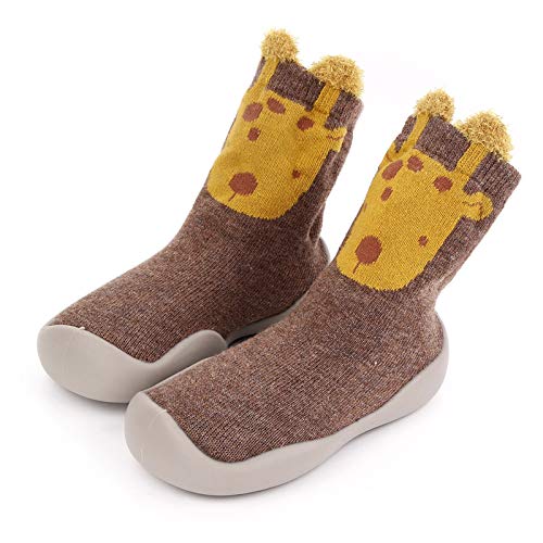 CRE87 Baby Jungen Mädchen Socken Schuhe Unisex Kleinkind Hausschuhe Socken Stiefel mit rutschfest Gummisohle Kniestrümpfe Hüttenschuhe Cover