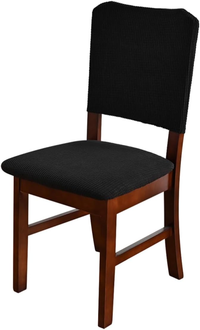 VICASKY Stretchable Polyester Chair Cover Set with Thick Backrest and Seat Cushion Protector for Home Use, Simple Style Slipcover Suitable for Parties and Other Occasions
