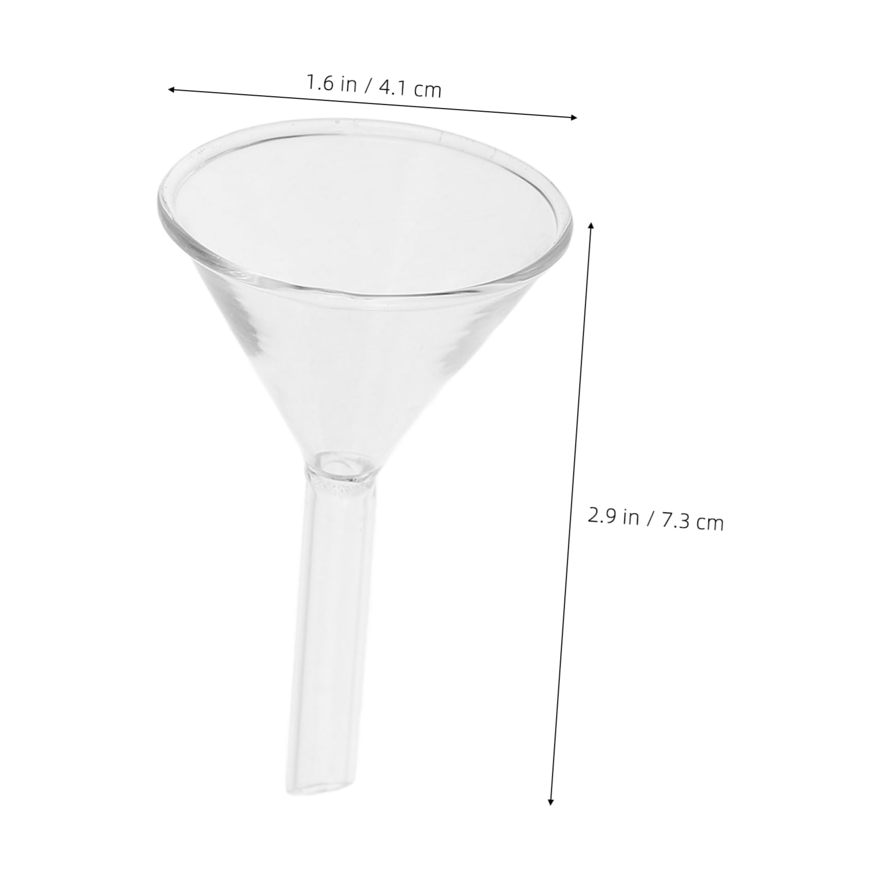 KICHOUSE 3-Piece Glass Scientific Funnels 40mm Wide Mouth Laboratory Filtration and Pouring Tool